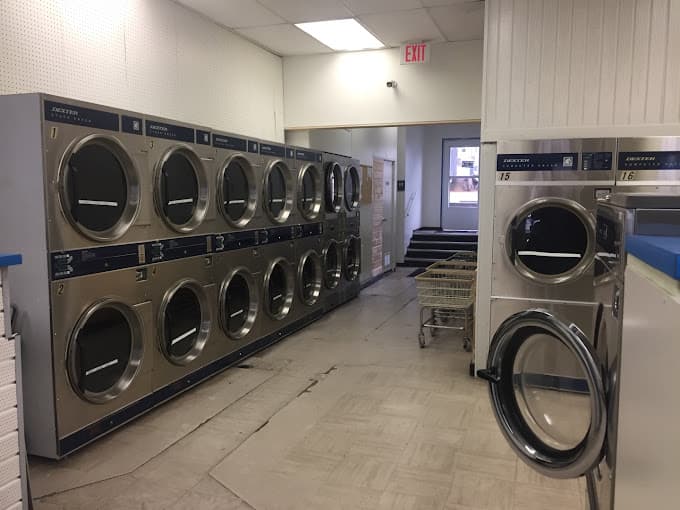 Illustration of self-service laundry machines